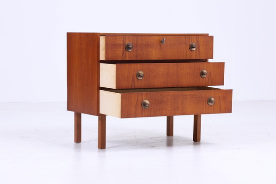 Image 1 of Stijlvolle teak Mid Century ladekast | vintage ladekast hout opslag