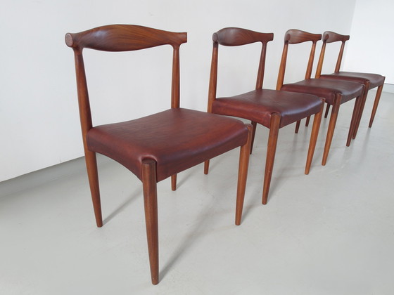 Image 1 of Set van 4 eetkamerstoelen van Vamo Sønderberg