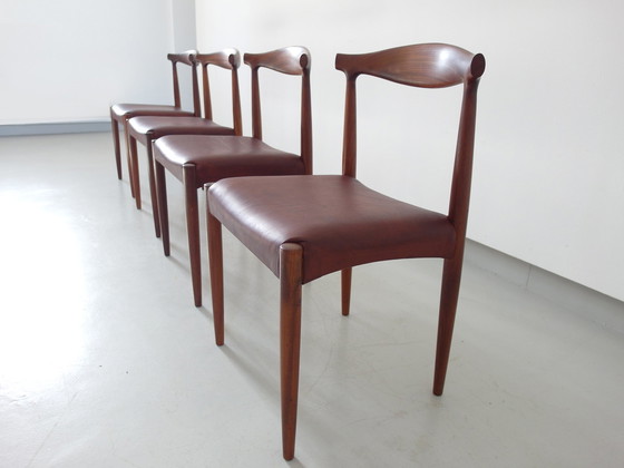 Image 1 of Set van 4 eetkamerstoelen van Vamo Sønderberg