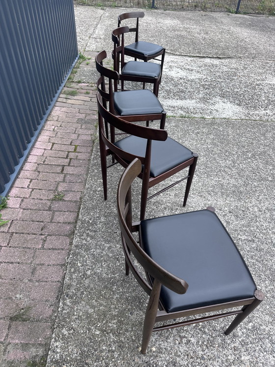 Image 1 of 5 X Vintage Stoelen Eetkamerstoelen 