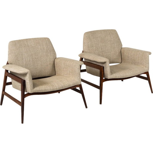 Paar vintage fauteuils, Italië 1960