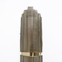 Paar grote wandlampen Murano glas met structuur in Art Deco stijl