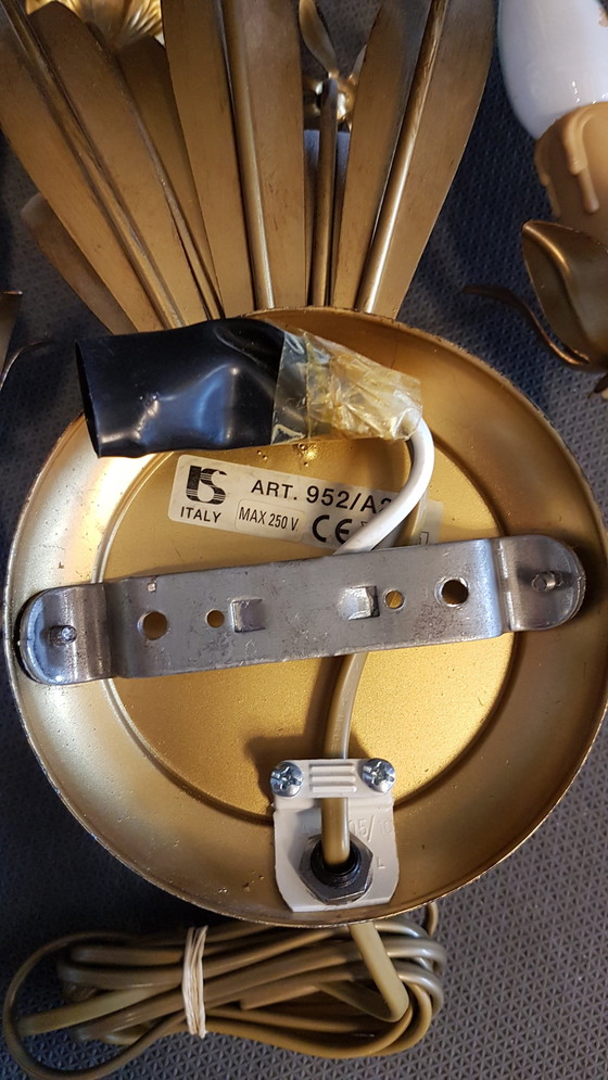 Image 1 of Italiaans Hollywood Regency Korenhalmen Wandlamp