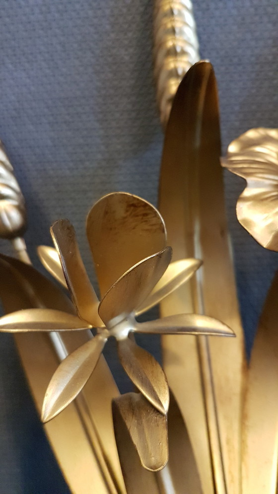 Image 1 of Italiaans Hollywood Regency Korenhalmen Wandlamp