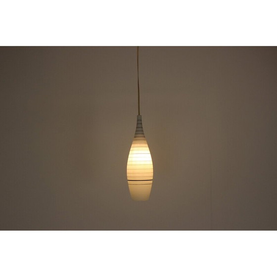 Image 1 of Vintage glazen hanglamp, Tsjecho-Slowakije 1970