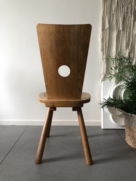 Image 1 of 4x Vintage Vervoort Tilburg Brutalist Design stoelen