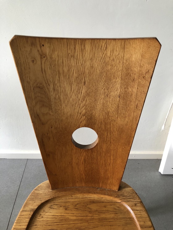 Image 1 of 4x Vintage Vervoort Tilburg Brutalist Design stoelen