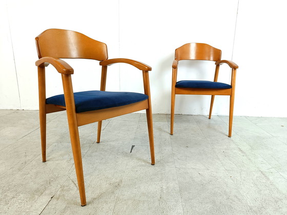 Image 1 of 6x Vintage spaans houten fauteuils