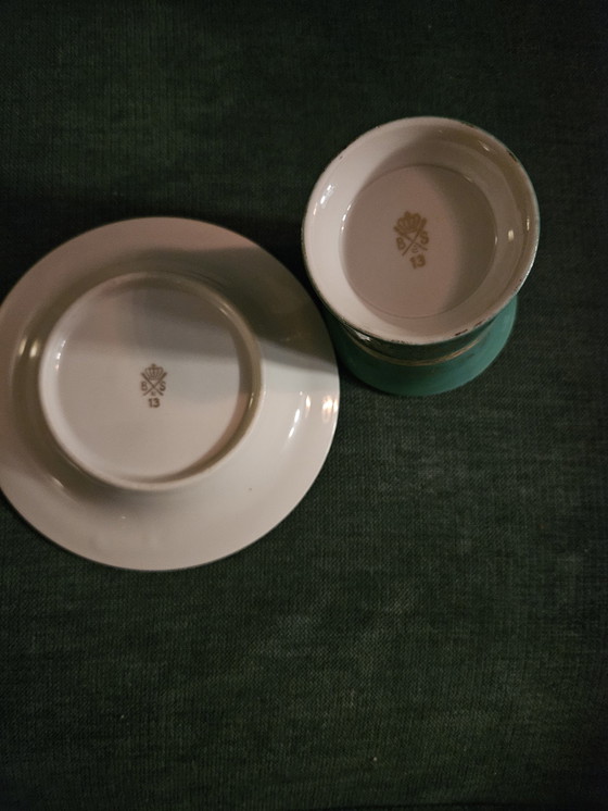 Image 1 of Tas En Ondertas...Bremer&Schmidt..Germany...+_1930...Figuralcup &Saucer
