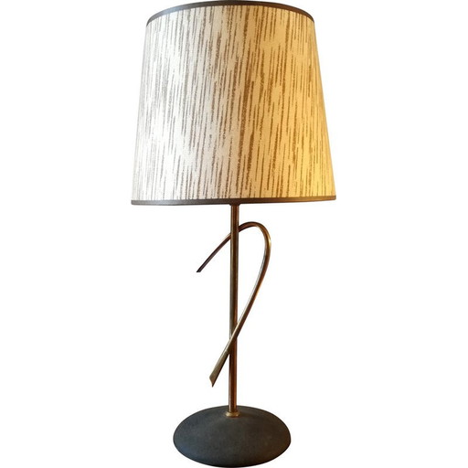 Vintage lamp van messing en gietijzer, 1950