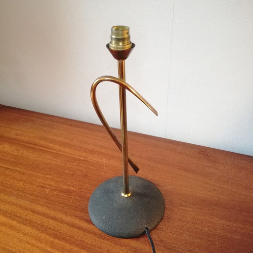 Vintage lamp van messing en gietijzer, 1950