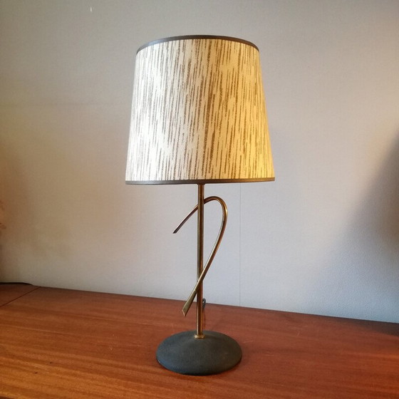 Image 1 of Vintage lamp van messing en gietijzer, 1950