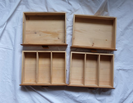 Image 1 of Naaidoos Lade-doos Sieradendoos Hout 50er Okaeb