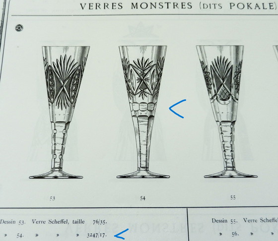 Image 1 of 2x Val Saint Lambert bruiloftsglazen