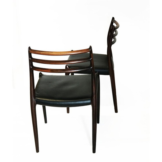 Image 1 of Set van 4 vintage stoelen Møller Model 78 palissander, Niels Otto Møller 1962