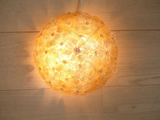 Image 1 of Plafondlamp bloemen met goud Barovier & Toso Murano