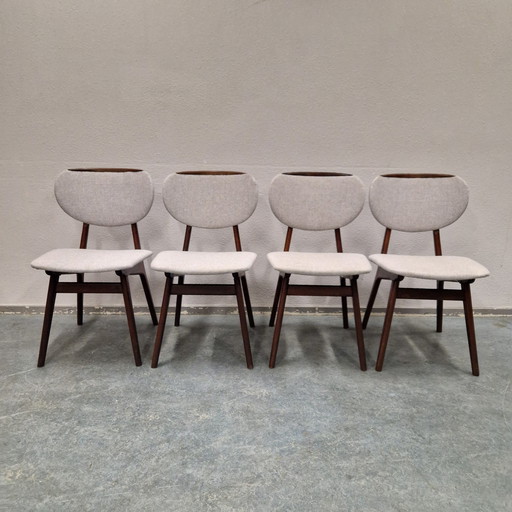 Set Van 4 Vintage Eetkamerstoelen 