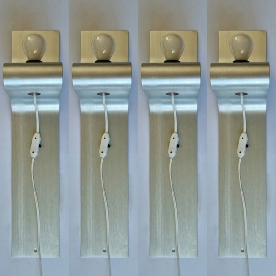 Image 1 of Set van vier wandlampen uit de Mid Century, Italië 1980