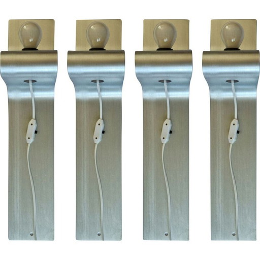 Set van vier wandlampen uit de Mid Century, Italië 1980