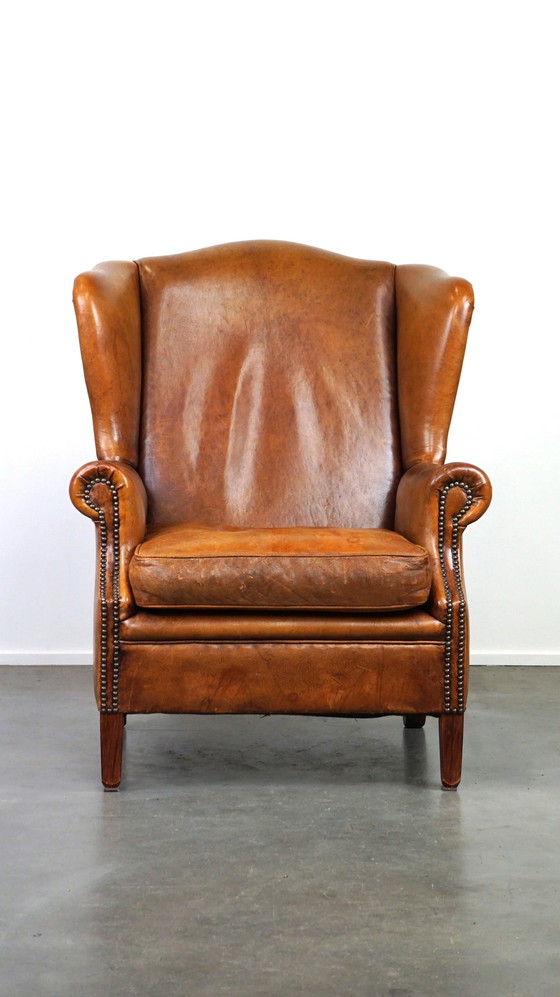 Image 1 of Schapenleren oorfauteuil