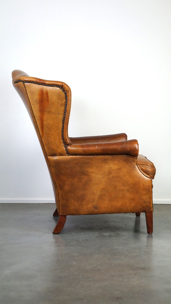 Image 1 of Schapenleren oorfauteuil