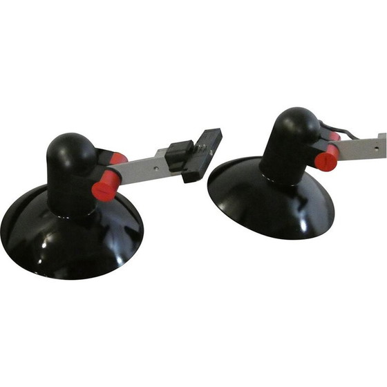 Image 1 of Paar vintage spots met oprijplaat van Roger Tallon voor Erco