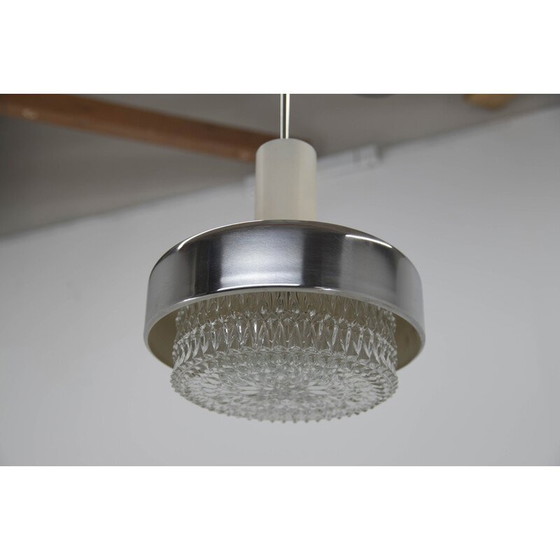 Image 1 of Vintage hanglamp van Napako, staal en glas, 1970