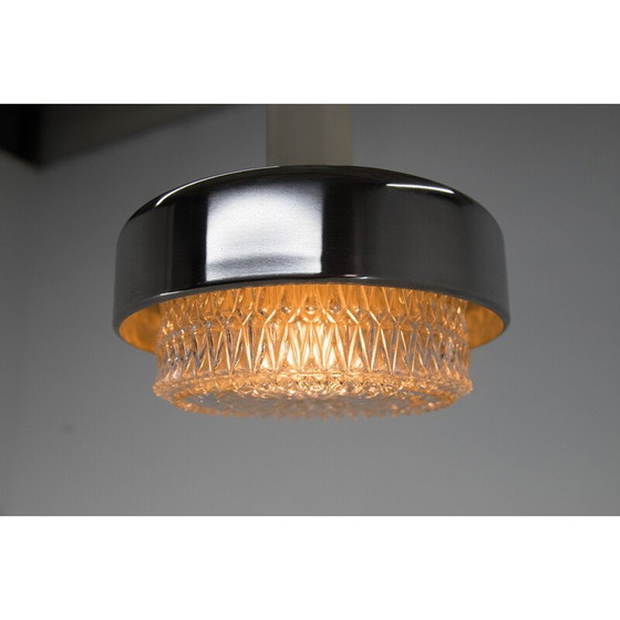 Image 1 of Vintage hanglamp van Napako, staal en glas, 1970