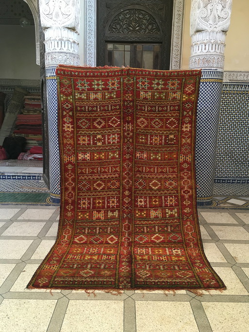 Antiek Berber Zemmour Vloerkleed 280 X 160 Cm