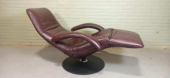 Image 1 of Jori 'Yoga' leren draai recliner fauteuil 