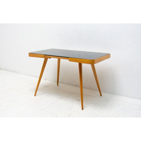 Image 1 of Vintage salontafel in opaxiet glas, Tsjecho-Slowakije 1960