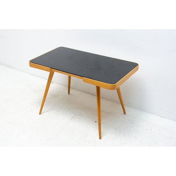 Image 1 of Vintage salontafel in opaxiet glas, Tsjecho-Slowakije 1960