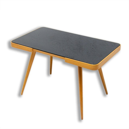Vintage salontafel in opaxiet glas, Tsjecho-Slowakije 1960