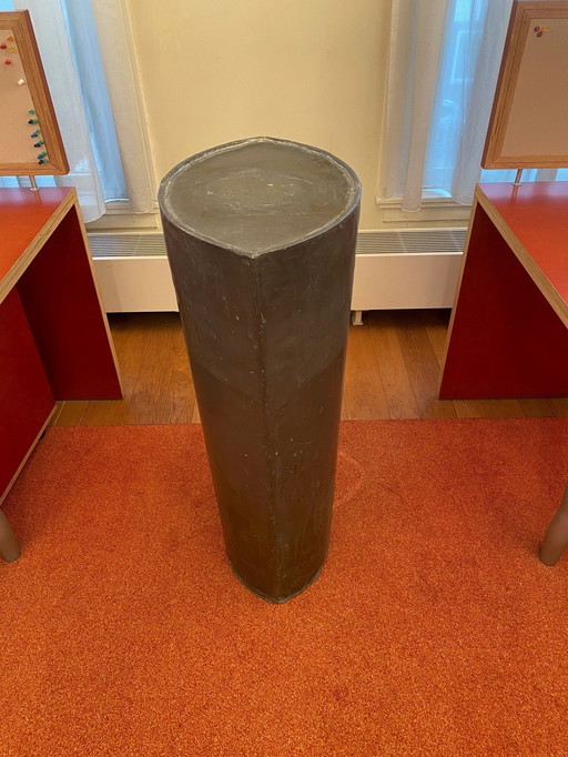 Ovalen Pedestal Met Lood Bekleed