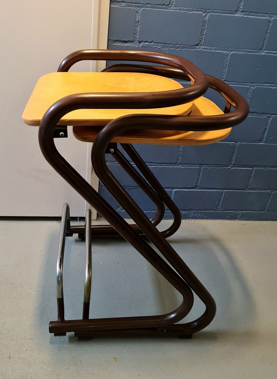 Image 1 of Barstoelen Architecten Krukken Lindau & Lindekrantz Voor Lammhults, Zweden Jaren 60