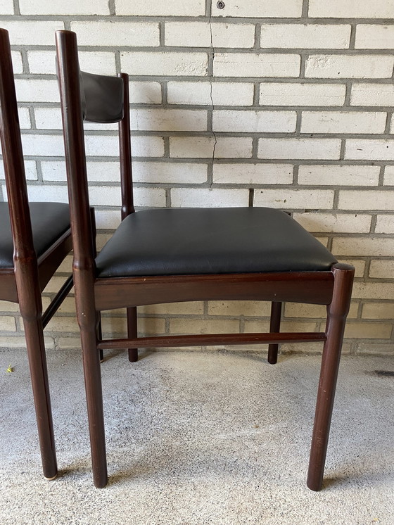 Image 1 of 4x Vintage rosewood stoelen