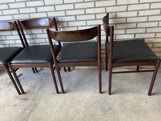 Image 1 of 4x Vintage rosewood stoelen