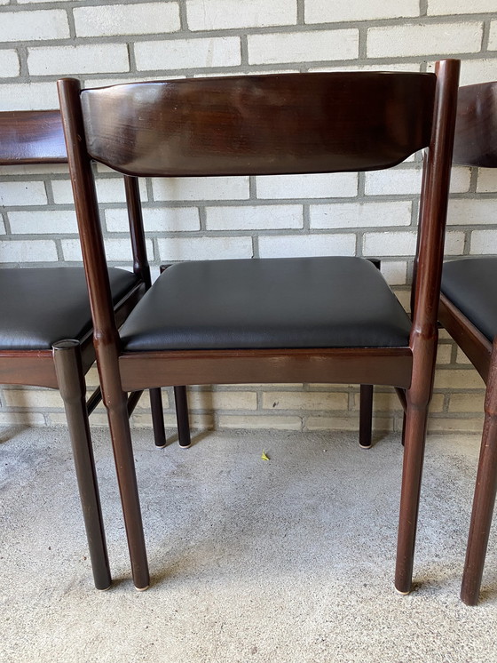 Image 1 of 4x Vintage rosewood stoelen