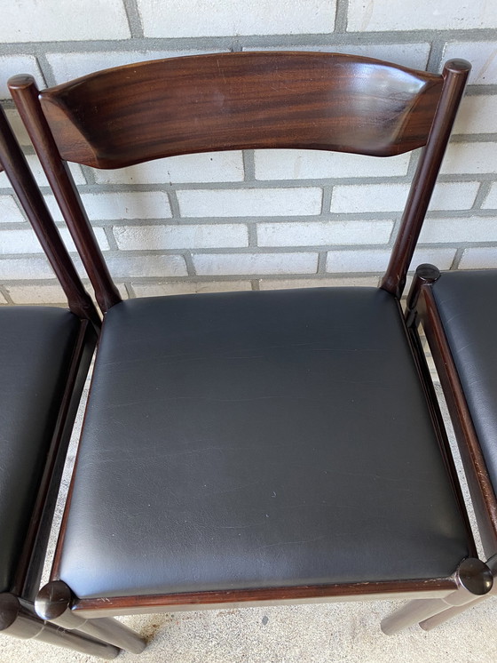 Image 1 of 4x Vintage rosewood stoelen