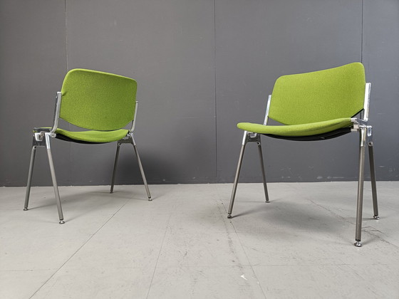 Image 1 of Vintage Dsc 106 bijzetstoelen door Giancarlo Piretti voor Castelli, set van 4