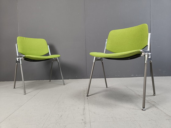 Image 1 of Vintage Dsc 106 bijzetstoelen door Giancarlo Piretti voor Castelli, set van 4