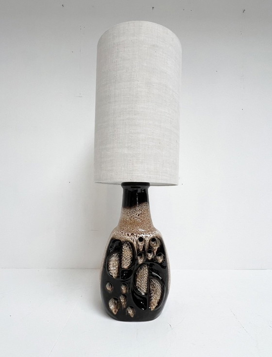 Image 1 of Keramische vloerlamp met verlichting in voet, 1970's