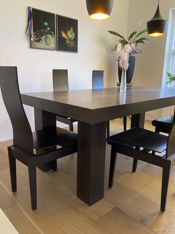 Image 1 of 6 Finazzer Molly Design Stoel Met Tafel - Chocolade Bruin