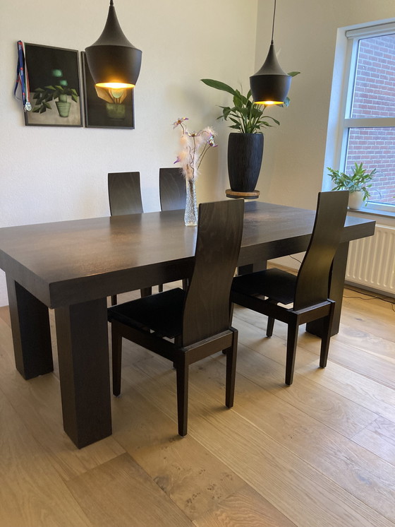 Image 1 of 6 Finazzer Molly Design Stoel Met Tafel - Chocolade Bruin