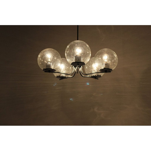 Vintage kroonluchter in chroom