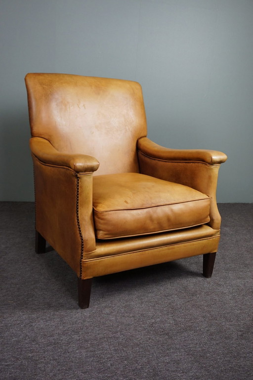 Klassieke rundleren fauteuil