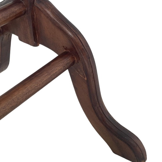 Image 1 of Dressboy / Valet Stand - Made in England - Twee laden en elegant gevormd houten frame