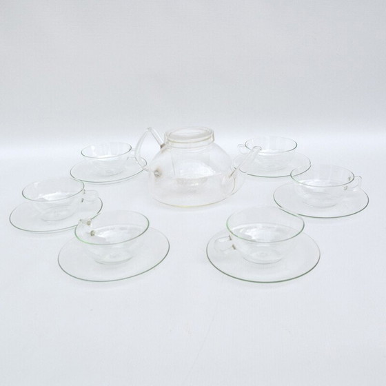 Image 1 of Vintage koffieservies door Wilhelm Wagenfeld voor Jena Glas, Duitsland 1970