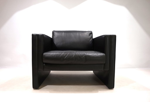 Knoll Studio Line leren fauteuil van Jürgen Lange, 1970