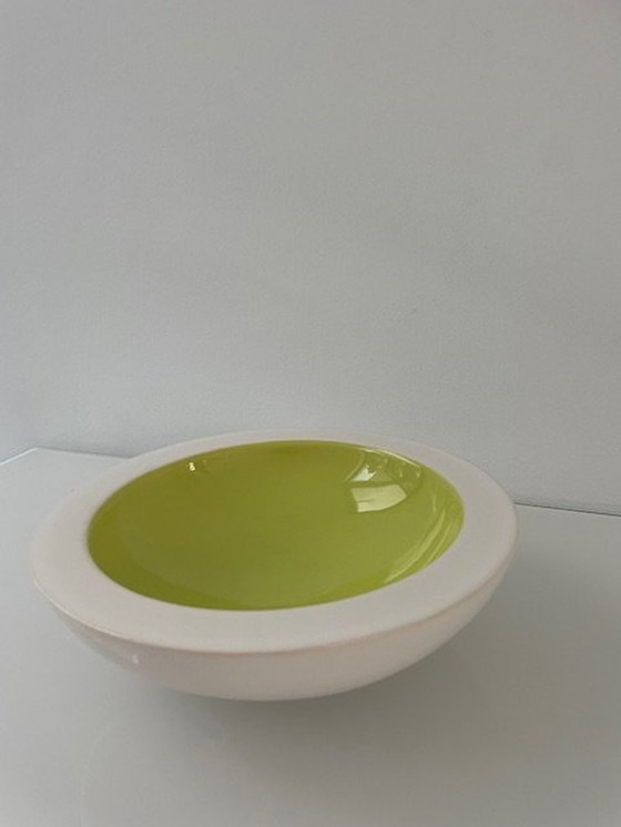 Image 1 of Schaal Lime/Wit Rond Design By Veip Benelux